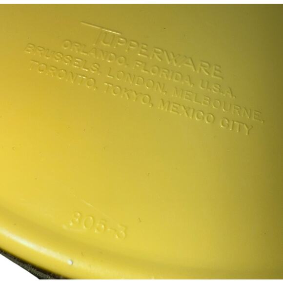 Tupperware Servalier Canister Harvest Gold Starburst Lid 70s Mod Retro Container - Picture 8 of 9